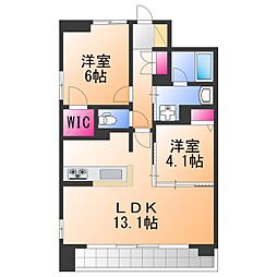 Sophiacourt宿院 2LDKの間取図画像