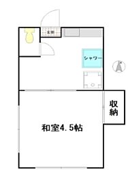 シャトー南台 1Kの間取図画像