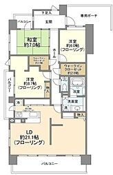 ウィズ松戸陽だまりの丘 6階3LDKの間取り