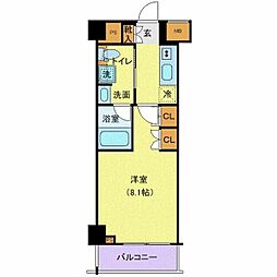 東急多摩川線 鵜の木駅 徒歩10分の賃貸マンション 1階1Kの間取り