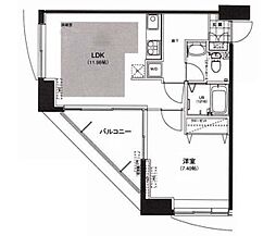 サウンドおしあげ 1LDKの間取図画像