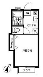 カサ・アギーラ 1階1Kの間取り