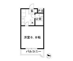 駒宮ハイツ 1Kの間取図画像