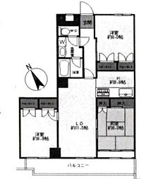 ゲオ・タワー池袋 3階3LDKの間取り