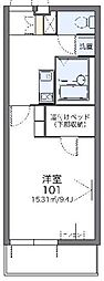 レオパレスグリーンパイン松本 1Kの間取図画像