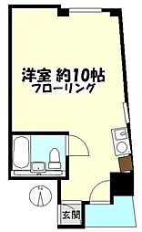 本郷ウッドフィールド 3階ワンルームの間取り