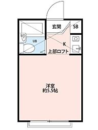 プラザ阿佐ケ谷A ワンルームの間取図画像