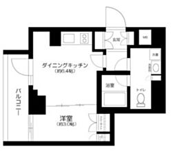 TAS田園調布レジデンス 1DKの間取図画像