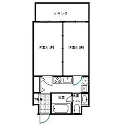 キューブ春吉パティオ 2Kの間取図画像