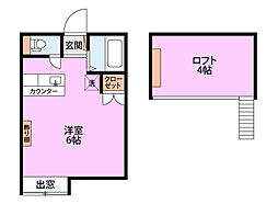 プラザドゥラビン ワンルームの間取図画像
