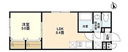 ウェルスクエアイズム西小山 1階1LDKの間取り