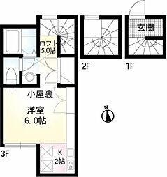 FAIR新小岩east 1Kの間取図画像