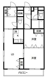 NOB目白 1階2LDKの間取り