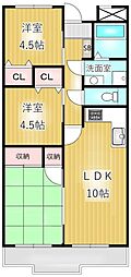 メゾンドフジ 3LDKの間取図画像
