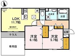 間取図画像 2LDK