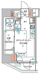 ハーモニーレジデンス巣鴨山手インサイド 1階1DKの間取り