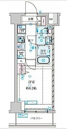GENOVIA 南鳩ヶ谷 1Kの間取図画像