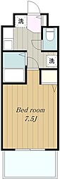 Molle相模大野 2階1Kの間取り