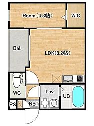 ジーメゾン松戸五香ピュール 1LDKの間取図画像