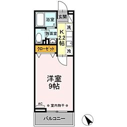 レジデンス甲州街道1 1Kの間取図画像