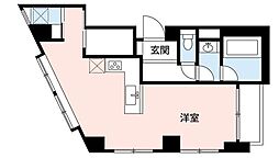 アーバンキャビン 1Kの間取図画像