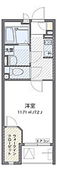 LEONEXTD2al 1Kの間取図画像