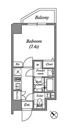 GRANPASEO巣鴨2 1Kの間取図画像