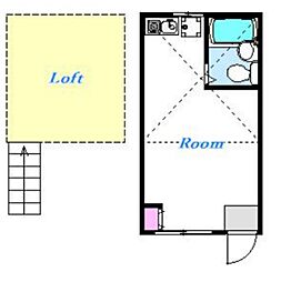 プラザ・ドゥ・ジェム ワンルームの間取図画像