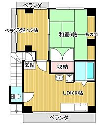 蛭田ビル 2LDKの間取図画像