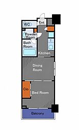 GALAVISTA元住吉 2Kの間取図画像