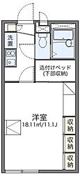 レオパレスマリリン 1階1Kの間取り