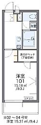 レオパレスパークサイド足立入谷 1Kの間取図画像