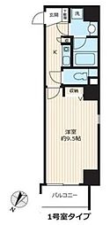 メトロフロント神田 1Kの間取図画像