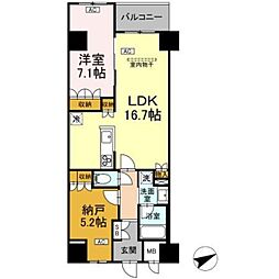 サンジョイアゼロ 7階1SLDKの間取り