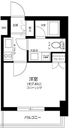 エスコート西新宿 4階1Kの間取り