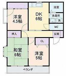 エクセレンス石井A 3DKの間取図画像