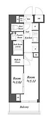 杉並区荻窪2丁目マンション 2Kの間取図画像