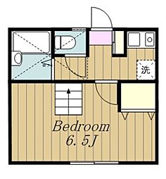 アイランドＡ 2階1Kの間取り