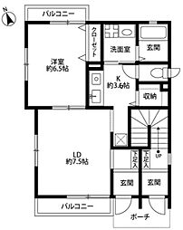 Amour悠 1LDKの間取図画像