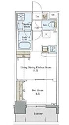 ラグゼナ流山おおたかの森 7階1LDKの間取り
