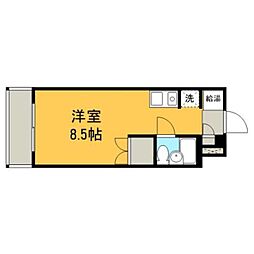 シャルム淵野辺 ワンルームの間取図画像