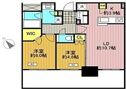 プラウドタワー平井 3LDKの間取図画像