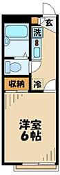 レオパレスＭＩＬＫ 1階1Kの間取り