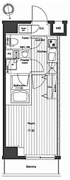 プレミアムキューブG北新宿 1Kの間取図画像