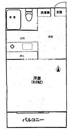 クオリティピア 3階1DKの間取り