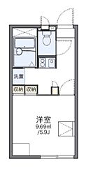 レオパレスヴィクトワール 1Kの間取図画像