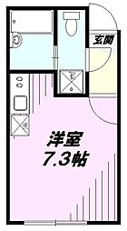 レントハウスフッサ860 1階ワンルームの間取り
