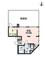 PARK LILA住吉 1階1Kの間取り