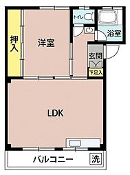 大森第二ビル 1LDKの間取図画像