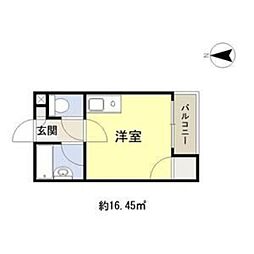 グランコーポ我孫子 ワンルームの間取図画像